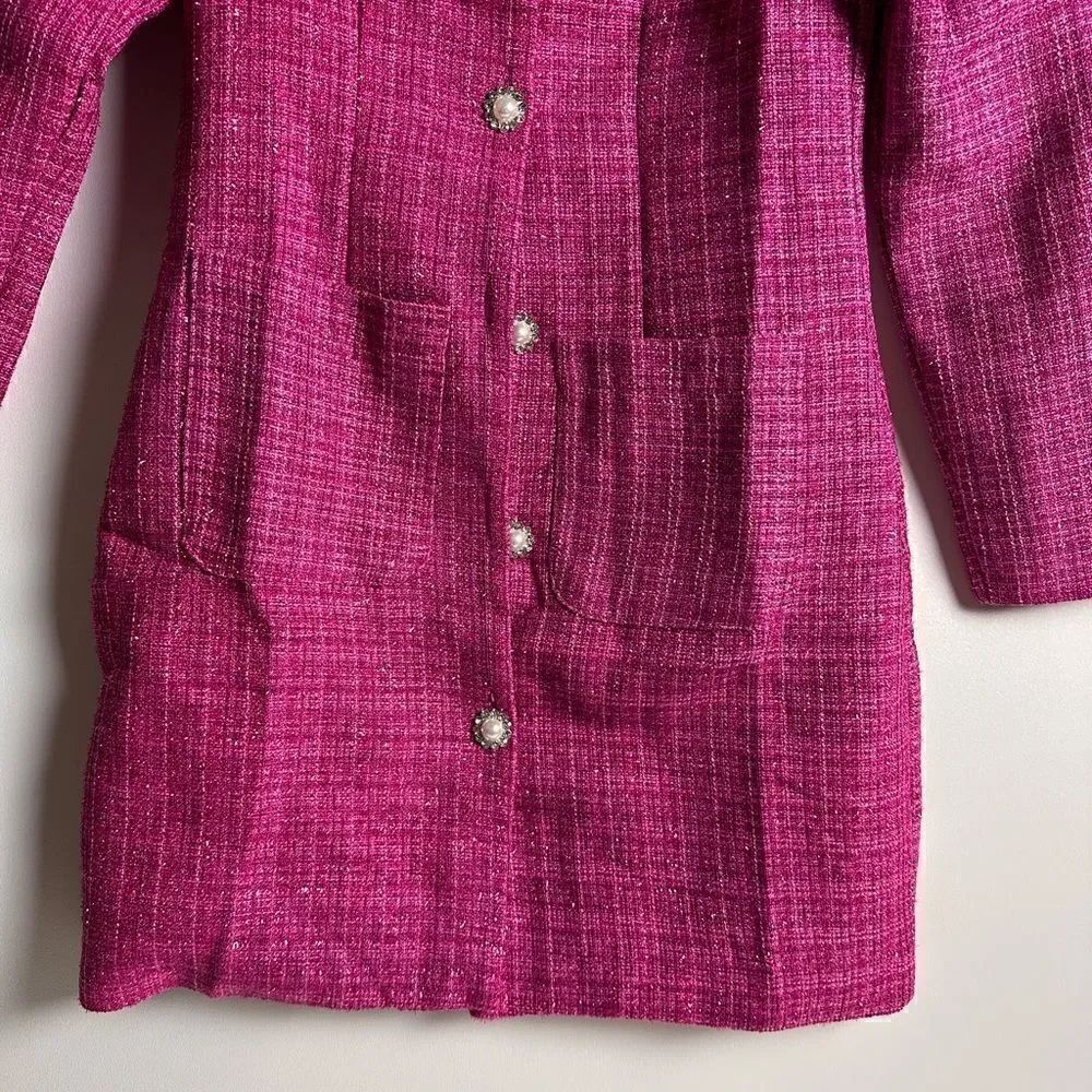 Magenta Tweed dress - Picture 10 of 16
